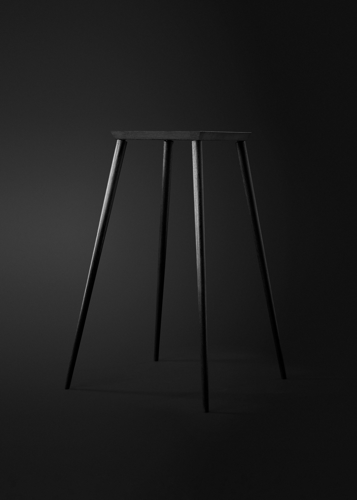 S | X Display Table – Ebonised Oak